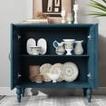 thumbnail image 3 of HLR 31.5"W Mid Century Vintage Sideboards Buffets Cabinet with 2 Doors Storage for Kitchen Dining, Blue, 3 of 13