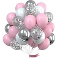 thumbnail image 2 of Juego de Globos PartyWoo Rosa, 60 piezas Globos Rosa y Blanco, Globos Metálicos Plateados, PartyWoo PartyWoo, 2 of 2