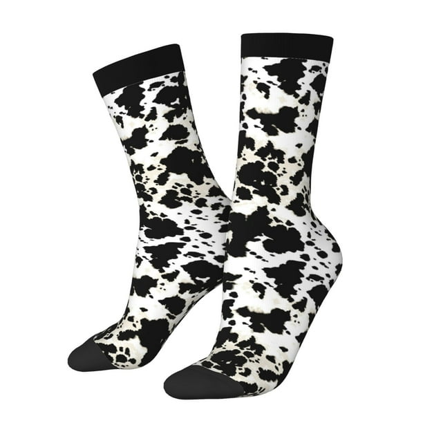 Balery Cow Skin 1 Calcetas Largas con Estampado para Hombre y Mujer – Suaves y Transpirables, Talla Única (US 5-11)