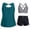 Dark Blue, variant on Womens Modest Tankini Set Two Piece Swimsuits Y-back Sport Beach Vacation Bathing Suit Teen Old Women(Mint Green M)