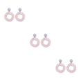 thumbnail image 2 of Minnieouse Llamativos pendientes colgantes hechos a mano para mujer, modernos y ligeros, hipoalergénicos, elegantes, rosa claro Type1 NO1, 2 of 6