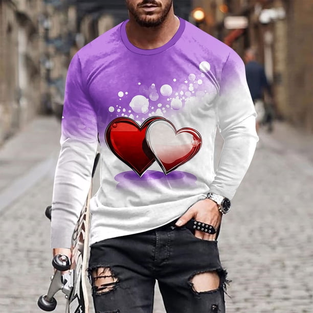 Blusas y camisas de manga larga y cuello redondo para hombre, camisetas casuales con estampado de moda y cuello redondo, blusas de licra de manga corta para hombre.