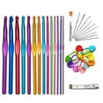 thumbnail image 1 of 1 Set Knitting Needles DIY Tools Colorful Sewing Supplies Household Accessory Weave Crochets for Sweater Clothes Scarf Slippers 006 Model, 1 of 7