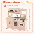 thumbnail image 3 of Gymax Play Kitchen for Kids w/ Stoves Light Sound Faucet Microwave Oven Coffee Machine Pink, 3 of 10