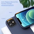 thumbnail image 4 of Dteck iPhone 12 Case, iPhone 12 Pro Case, Ultra Slim Fit iPhone Case Liquid Silicone Gel Cover Anti-Scratch Shockproof Case Compatible with iPhone 12 / iPhone 12 Pro 6.1", Midnight Blue, 4 of 6