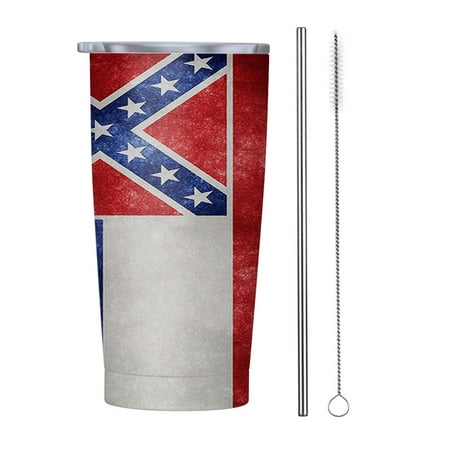 

Mississippi 20oz Tumbler Insulated Stainless Steel Water Bottle Portable Travel Coffee Tea Mug Cup