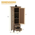 thumbnail image 6 of VENTOPYR Tall Storage Cabinet with 2 Drawers,Wood Accent Cabinet for Living Room, Entryway, Dining, 6 of 7