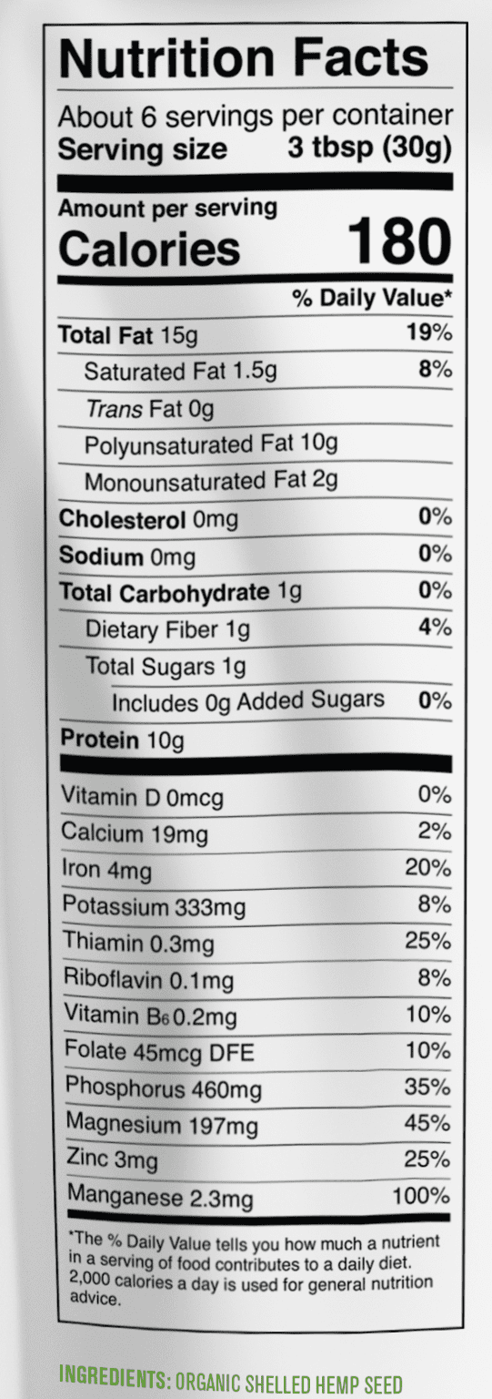 Manitoba Harvest Organic Hemp Heart 7 oz, Shelled Hemp Seeds, Protein, Omega 3&6