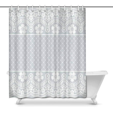 Mkhert Vintage Light Blue Lace Flower Home Decor Waterproof