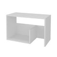 thumbnail image 3 of Modern White Side Table with Open Storage & 2 Shelves – Stylish Space-Saving Furniture for Living Rooms and Home Offices, 3 of 7