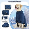 thumbnail image 4 of Thickened Fleece Dog Coat Full Body Wrap Four Leg Pet Coat For Active Pet Outdoor Actvity Breeds Indoor Home Pajamas, 4 of 9