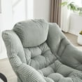 thumbnail image 3 of Jopath Lazy Chair with Ottoman, Accent Chair with Armrests and a Side Pocket, Leisure Upholstered Sofa Chair for Living Room Bedroom Office and Reading Room Light Green, 3 of 9