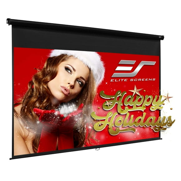 Elite Screens Manual Series, 120-INCH 16:9, Pull Down Manual Projector Screen with AUTO LOCK, Movie Home Theater 8K / 4K Ultra HD 3D Ready, 2-YEAR WARRANTY, M120UWH2