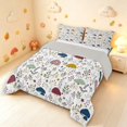 thumbnail image 2 of Homewish Fungus Botanical Mushroom Queen Comforter Set,Wild Plants Floral Comforter Sets Queen,White,Light Gray Reversible,3pcs,1 Comforter and 2 Pillowcases, 2 of 7