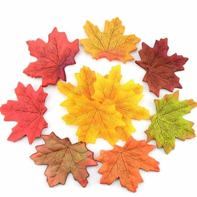 Hojas de arce artificiales Monstrate 100 piezas realistas belleza del otoño Decoración del hogar