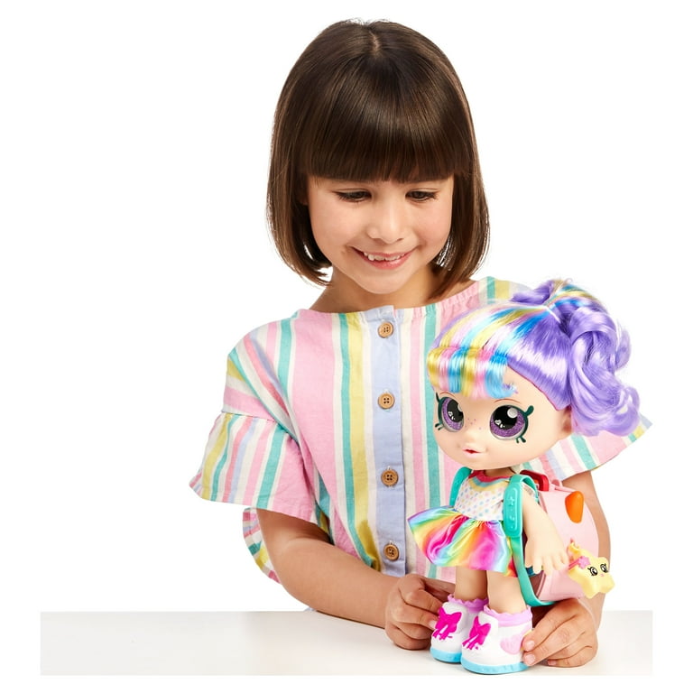 Kindi Kids　〔 キンディキッズ 〕 Snack Time Friends レインボーケイト ( Rainbow Kate ) 人形 ドール 約25 女の子 おもちゃ 小物 2点 セッ Kindi Kids™ Snack Time Friends Rainbow Kate Kids Doll, 1 ct