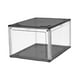 thumbnail image 3 of Caja de exhibición de zapatos Zapatillas Contenedor de zapatos Estuche Requiere ensamblaje Espacio apilable Negro, 3 of 9