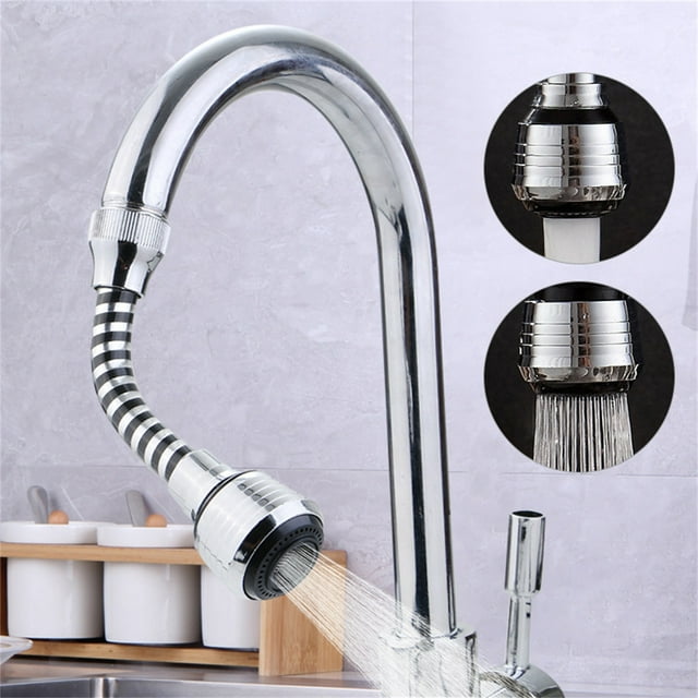 Offres Qaailabf Rallonge d'Éclaboussures de Robinet Rallonge Domestique Eau de Robinet Douche Économie d'Eau Buse de Filtre Rotative avec Joint Universel