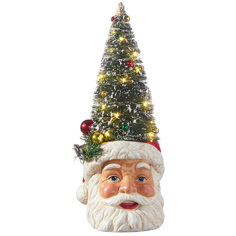 NEW!~RAZ Imports~8" VINTAGE CHRISTMAS LIGHTED GLASS CLOCHE~Santa/Snowman/Deer 