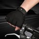 thumbnail image 5 of BOODUN 1 par de guantes unisex para adultos con medio dedo para entrenamiento deportivo, fitness, negro (S), 5 of 8