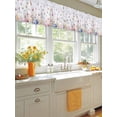 thumbnail image 5 of Watercolor Floral Window Valance, Butterfly Birds 2 Pack Decorative Curtain for Small Windows, Light Filtering Valance with 3” Rod Pocket, 42"W x 18"L, 5 of 9