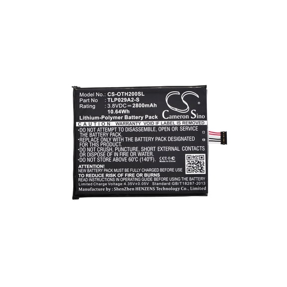 2800mAh TLP029AJ TLP029A2-S Battery for TCL i806 AM-H200