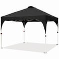 thumbnail image 1 of Carpa Plegable 3x3 m , Toldo Oxford 150D Impermeable Protección UPF50+ Anti Rayos UV, Mecanismo Bloqueo Central Armado Rápido Sin Herramientas-Para Jardín, Patio, Camping, Fiestas y Puestos De Feria, 1 of 9