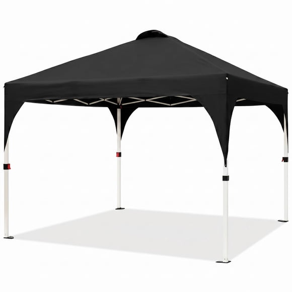 Carpa Plegable 3x3 m , Toldo Oxford 150D Impermeable Protección UPF50+ Anti Rayos UV, Mecanismo Bloqueo Central Armado Rápido Sin Herramientas-Para Jardín, Patio, Camping, Fiestas y Puestos De Feria