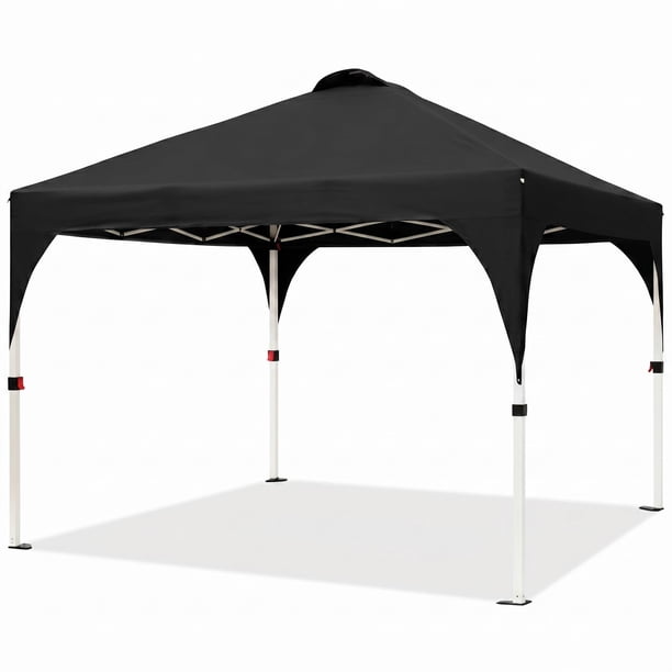 Carpa Plegable 3x3 m , Toldo Oxford 150D Impermeable Protección UPF50+ Anti Rayos UV, Mecanismo Bloqueo Central Armado Rápido Sin Herramientas-Para Jardín, Patio, Camping, Fiestas y Puestos De Feria