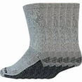 thumbnail image 2 of Dickies Men's 6 pairs Dri-Tech Ultra Light Crew Socks, Sizes 6-12, Grey Heather with Black Sole, 2 of 2