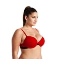thumbnail image 2 of Curve Muse Women's Plus Size Add 1 and a half Cup Push Up Underwire Bras -2PK-White Print,Burgundy-34D, 2 of 6