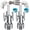 1/2"+3/4", variant on Pvc Pipe Threader, Pipe Tapping and Threading Tool, 4 in 1 Water Pipe Threader, Pipe Thread Cutting Tools for 1/2'' 3/4'' 1'' Dies, External & Internal Pipes Threader, Water Pipe Threading Tool
