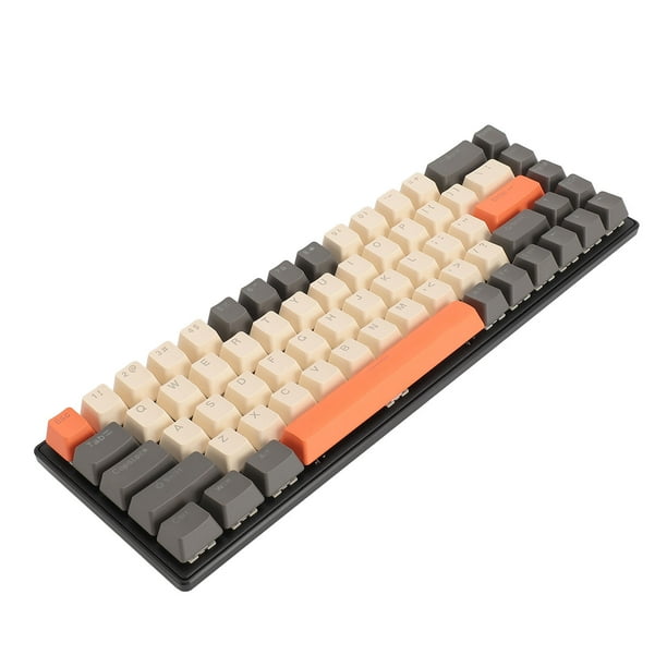 Teclado Mecánico De 68 Teclas, Teclado Mecánico Para Juegos Con Cable, Interruptor Azul Impermeable, Multifuncional Para Ordenador Portátil