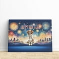 thumbnail image 3 of Happy New Year with Brittany Spaniel Fireworks Holiday Xmas Winter 2025 Horizontal Matte Canvas Poster Brittany Dog Lover Gifts Idea Wall Art Home Decor - 00025, 3 of 5