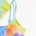 thumbnail image 5 of TOWED22 Girls Swimsuit V Neck Adjustable Straps Stylish Bikini with Cover Up 3 Piece Set Bathing Suits for Teen Girl(Blue,8-10 Y), 5 of 6