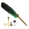 thumbnail image 4 of Trousse de Stylos de Caligraphie, Rétro Élégant Résistant à l'Usure, Ensemble de Stylos à Plumes à Multiples Embouts de Rechange pour la Maison pour l'École pour le Bureau Vert, 4 of 8