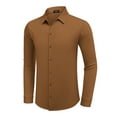 thumbnail image 6 of Coshow Mens Button Down Dress Shirts Business Casual Long Sleeve Wrinkle Free Blouses, 6 of 7