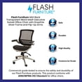 thumbnail image 4 of Flash Furniture Mid-Back Transparent Black Mesh Executive Swivel Office Chair with Graphite Silver Frame and Flip-Up Arms, 4 of 5