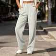 thumbnail image 6 of Yievot High Waisted Dress Pants for Women Pleated Flowy Wide Leg Pants Business Casual Office Work Trousers with Pockets, 6 of 9