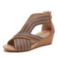 thumbnail image 1 of Sandalias romanas bohemias con estilo para mujer en la temporada primavera/verano 2024 38, 1 of 5