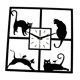 thumbnail image 4 of Ornamento de reloj de pared de gato cuadrado Regalo adorable de inauguración de la casa, decoración colgante de pared de reloj decorativo simple para, 4 of 9