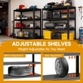 thumbnail image 3 of 5 Tier Heavy Duty Storage Shelves, 72"H x 40"W Metal Shelving Unit Black, 3000LBS，Adjustable Shelves for Entryway Mudroom, Garage & Home Storage, 5 Tier-14"D x 40"W x 72"H, 3 of 8