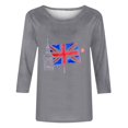 thumbnail image 4 of Fiudx Liquidación de Ofertas Flash Blusas de Manga 3/4 para Mujer, Camisa con Estampado Vintage, Informal, Manga 3/4, Cuello Redondo, Blusa Estilo Túnica Boho, 4 of 4