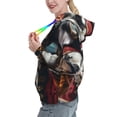 thumbnail image 2 of Kdxio Pirate Bulldog On Deck Print Womens Oversized Hoodies Sweatshirts Hooded Pullover Tops Sweaters Casual-Large, 2 of 7