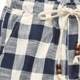 thumbnail image 6 of Thousandth Men's Summer Color Plus Size Blocked Checkered Cottonlinen Five Quarter Pants Casual Pants Straight Leg Beach Pants Men's Shorts, 6 of 7