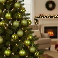 thumbnail image 4 of Northlight Shatterproof 4-Finish Christmas Ball Ornaments 3.25" (80mm) - Kiwi Green - 32ct, 4 of 4