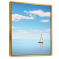 thumbnail image 2 of Designart "Azure Ocean Sailboard View" Coastal Floater Framed Wall Art Prints, 2 of 5