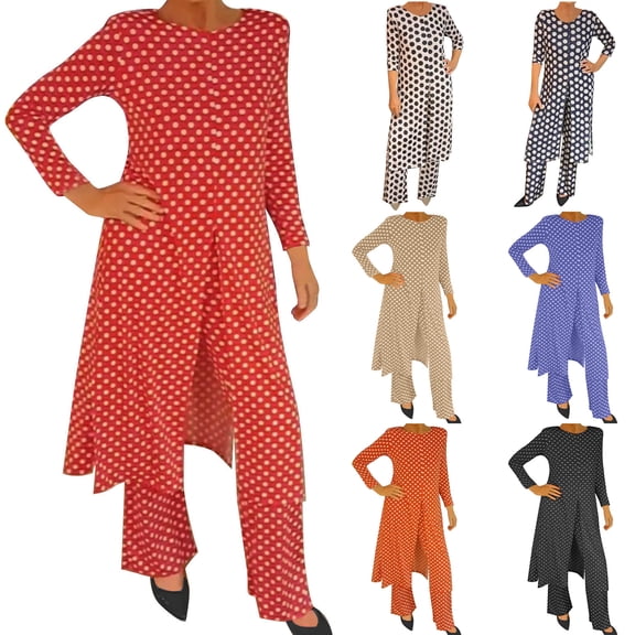 Bixock Women Fall and Winter Outfit Set,Women Two-piece Set,Casual Set for Women Solid Color Round Neck Short Sleeve Top and Wide Leg Pants Everyday Set