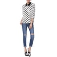 thumbnail image 4 of Unique Bargains Women's Blouses 3/4 Sleeves Solid Office Work Tops M White, 4 of 7