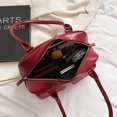 thumbnail image 2 of Bolsos Hombro Cuero Bolso Mano Diseñador Dos Bolsillos para Mujer (Rojo), 2 of 9